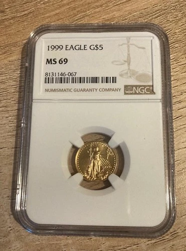 Gold American Eagle NGC 1999 MS69 1/10oz