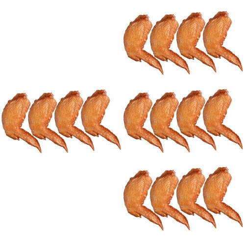 4 Pieces Roasted Chicken Wing Ornaments Artificial Display Fake Food Prop