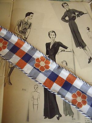 Ancien Galon Bleu Picots & Antique French Trim (143