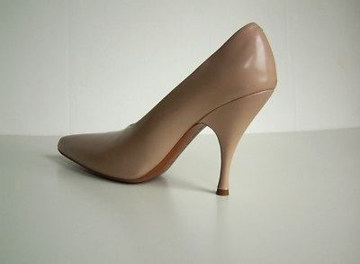 *NWB* Rochas Modern Sock Stiletto Heel smooth Italian leather Pumps Size:7.5  