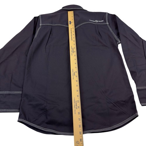 Western Welder Classic Work Shirt Pearl Snaps Triple Stitched (Non FR) Black -S - Picture 14 of 19