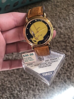 NWT Tweety Bird TIMEX expansion band watch (needs battery) Wal-Mart NOS