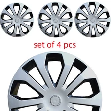 4 Pieces Universal 16" Hubcap Wheel Covers, Auto Tire Replacement Exterior Caps