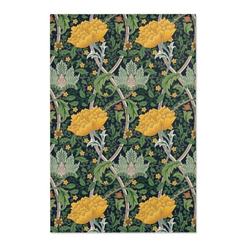 William Morris Area Rugs Chrysanthemum Carpet Mat Floor Living Bed Green Gifts - Picture 1 of 13