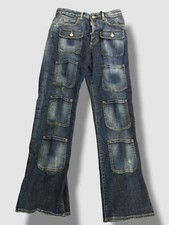  925 Dsquared2 Women's Blue Roadie Pocket Patch Jeans Pants Size 36