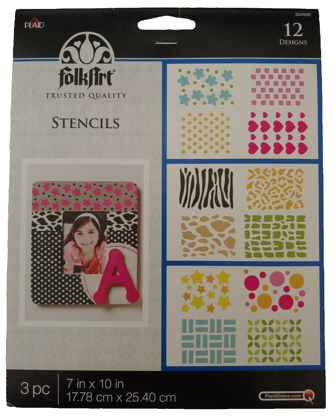 Plantilla de pared Plaid plantillas para pintura TOLE y decorativa