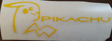 Pikachu anime Pokemon die cut vinyl decal sticker window yellow 10"