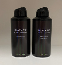 Bath  Body Works Black Tie Men's Collection Body Spray 3.7 fl oz Set of 2