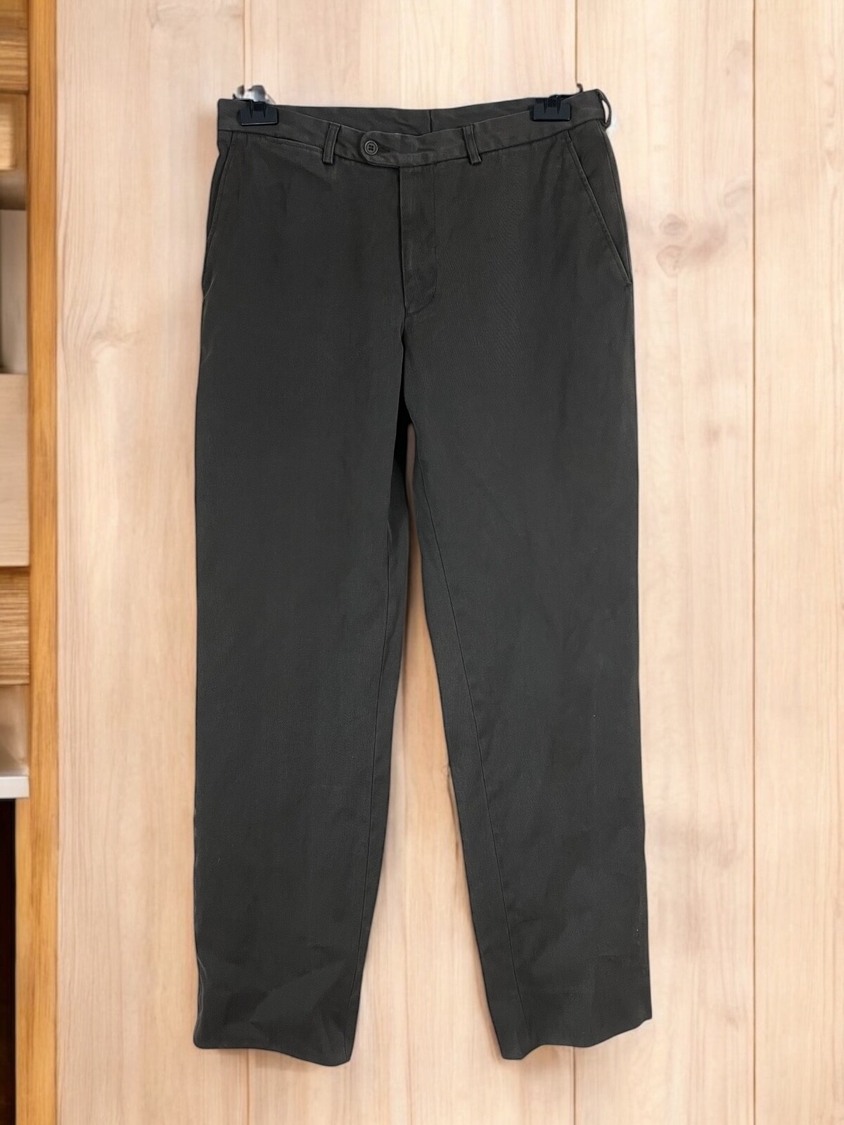 Massimo Dutti Mens Cotton Gray Pants Size 34 Slim Fit Casual