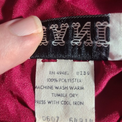 Vintage Jani Womens Sz 12 Maroon Red Blouse Ruffle Accent Button Up RN #49481 - Picture 8 of 12
