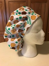 Scrub or Chef Hat Girl Scouts Cookies Medical Nursing Printed Cotton Fabric  1