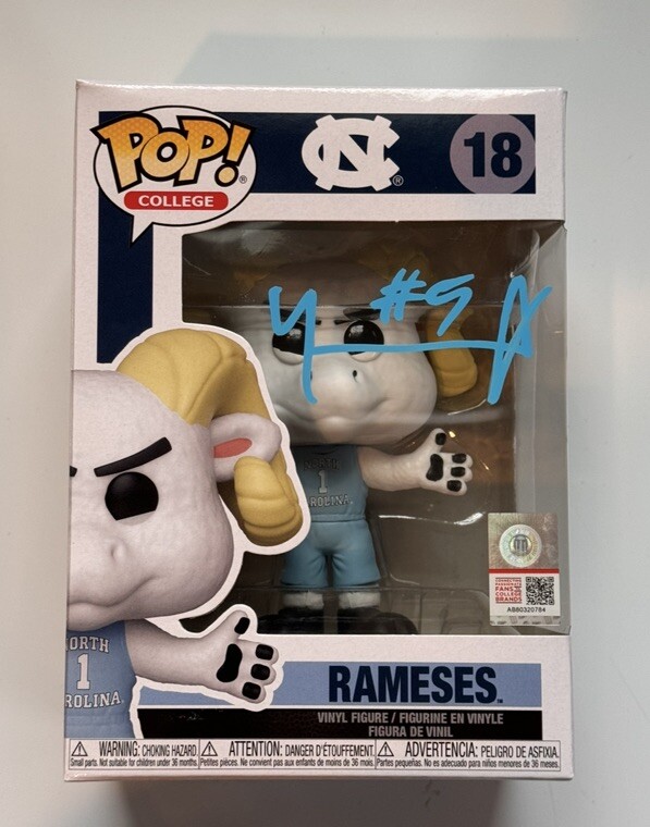 Armando Bacot Autographed Signed North Carolina Tar Heels FUNKO POP BAS BECKETT 