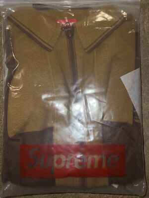 【希少】シュプリーム 　セーター サイズM　19AW カラーブロック ブラウン SUPREME COLOR BLOCKED ZIP UP SWEATER BROWN XL X-LARGE NEW | eBay