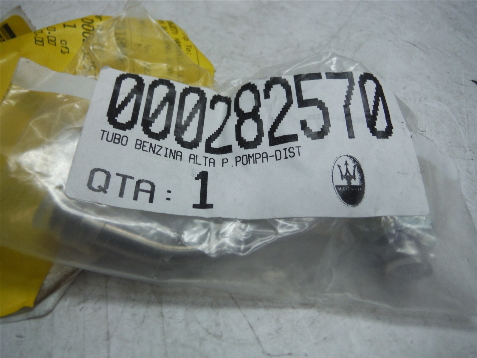 GENUINE MASERATI OEM FACTORY DISTRUBTOR PUMP HIGH PRESSURE LINE P/N 000282570