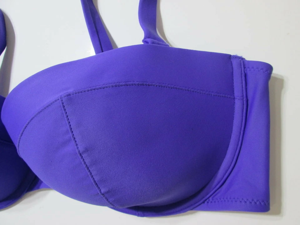 Old Navy 女式 XL 码比基尼上衣皇家蓝色钢圈内衬可调节肩带 — 第 4/4 张图片