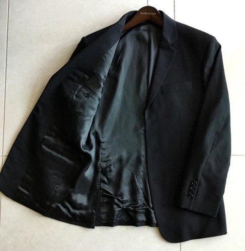$1500 NEW VESTIMENTA GIORGIO ARMANI Black Blazer Suit Jacket W/ Ralph Launch Bag - Picture 2 of 9
