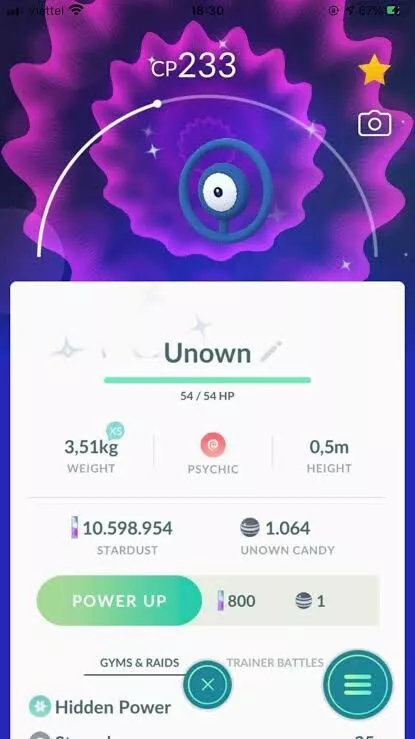 Shiny UNOWN A, B, E, H, I, N, O, P, R, S, T, U, Y (SUPER RARE)- Pokemon Go