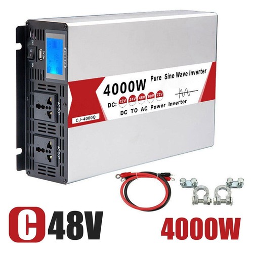 4000W Pure Sine Wave Inverter 12V 24V 48V 60V To 220V Solar Inverters - Picture 18 of 19