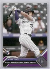 🟪 NOLAN JONES Rookie PURPLE Parallel 05/25 Rockies Walk-Off 2023 Topps #428 RC