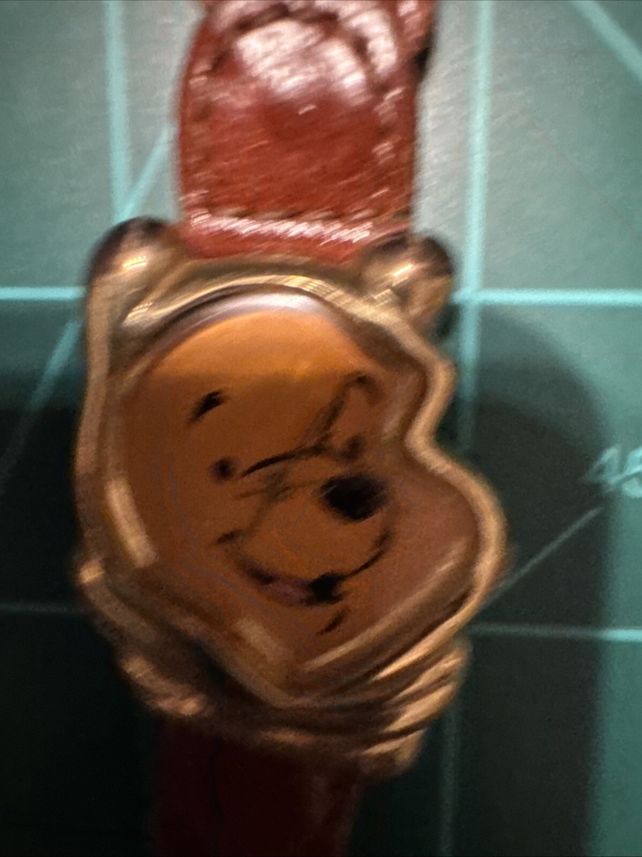 Timex Disney Winnie the Pooh Watch Gold Tone Leather Braid  display picture 1