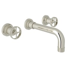 Rohl A3307IWPNTO-2 Campo Wall Mount Widespread Bathroom Faucet POLISHED NICKEL