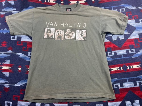 Vintage Van Halen 3 Tour 1998 Band T Shirt Giant Tag Green Concert Two Side XL - Picture 3 of 14