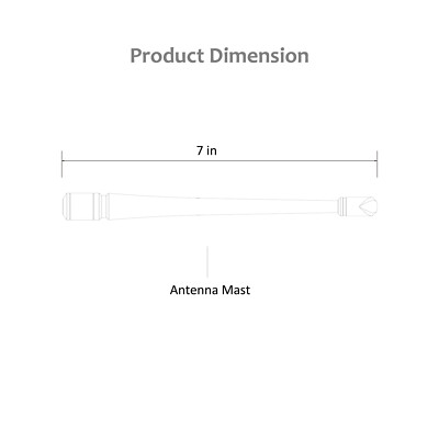 FM AM Reception Antenna Rydonair 9-inch Flexible Antenna For Harley Davidson 1998-2024 | Rubber AM/FM Replacement Antenna Flexible Rubber Motorcycle Antenna