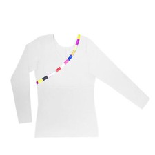 Long Sleeve Tibetan Dance Dress Top Shirt White