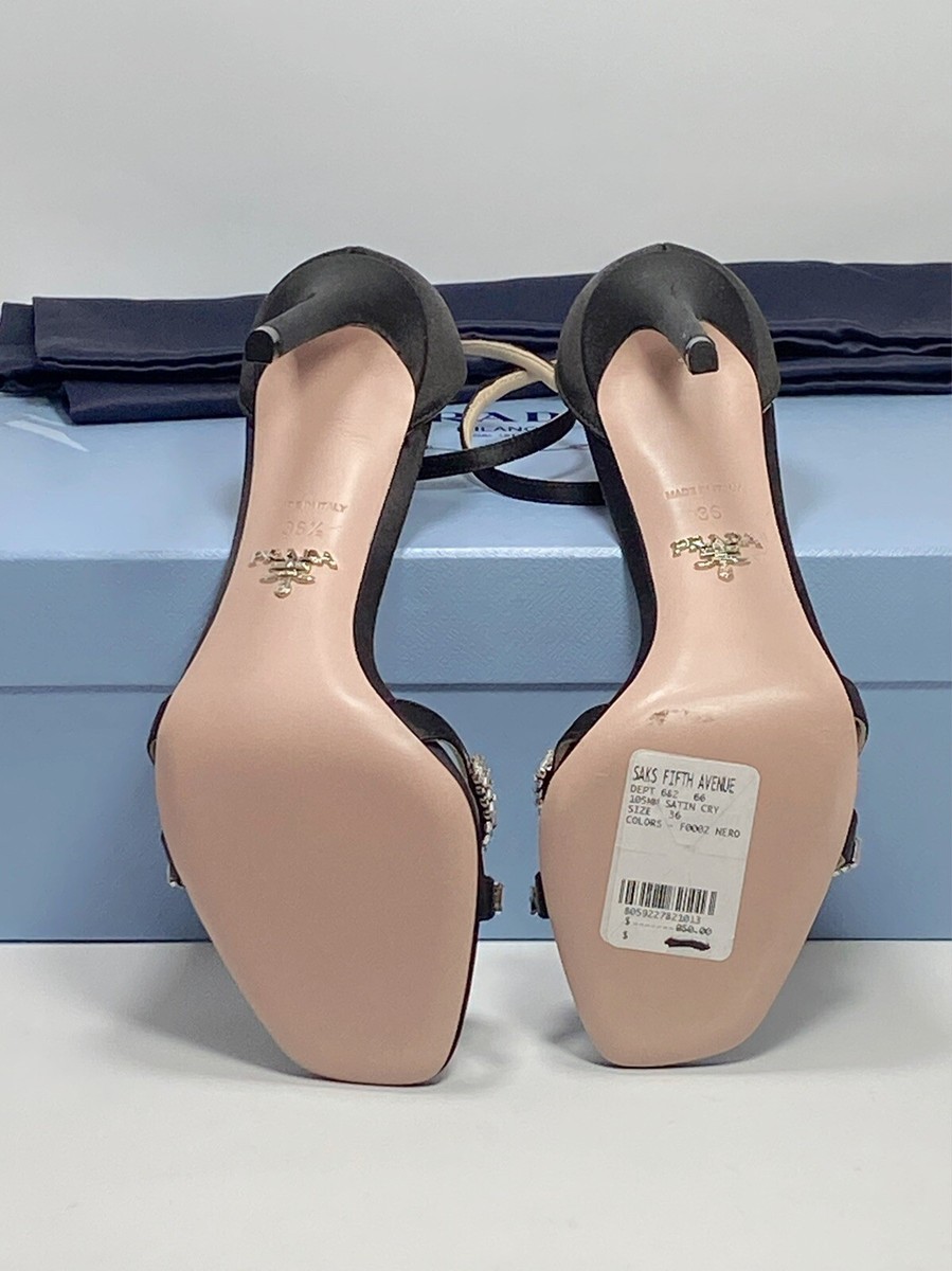 SALE★PRADA◇クリスタル サテン フラットサンダル PRADA Crystal Embellished Satin Sandals | eBay