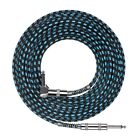 10ft Braided Cable Guitar Part Professional Low Noise 6.35 Shielded Audio Cable