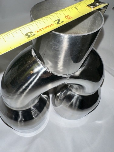 Exhaust Tips 2.5" INLET 4" OUTLET Dual Wall Round Stainless Steel TIPS CHOICE - Picture 17 of 23
