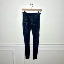 Spanx Faux Leather Camo Leggings Womens M