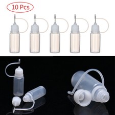 10X Needle Tip Cover Glue Dropper Plastic Bottles Applicator for Quilling Craft