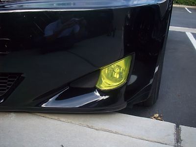 Pre-cut smoked/hid tint film covers IS250 IS350 Rally Yellow Fog light Overlays