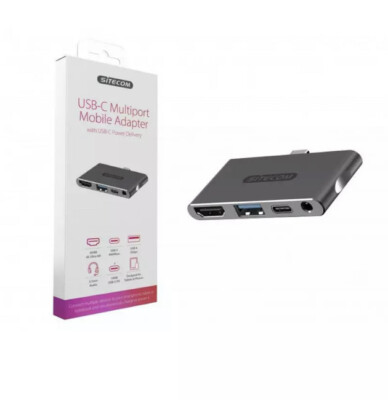 Sitecom USB-C MULTIPORT MOBILE ADAPTER Power Delivery 4k Ultra HD Plug and Play