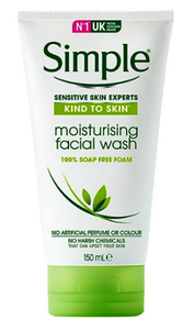 simple foaming face wash