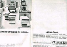 PUBLICITE ADVERTISING 065  1965  RANK XEROX  ( 2p) photocopieur