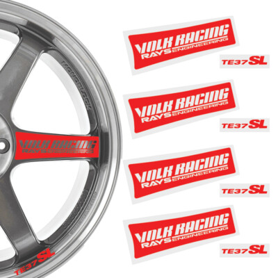 TE37SL Decal Set Vinyl Spoke Replacement Sticker For Volk Racing Rim Wheel 19''