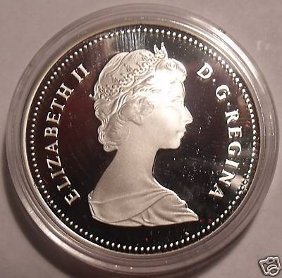 Canada Silver Proof 1982 Commemorative Dollar~Regina~Cattle Skull