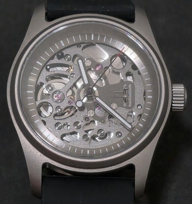 Seiko MOD Custom Skeleton Build NH72 Seiko In 36mm Titanium Case
