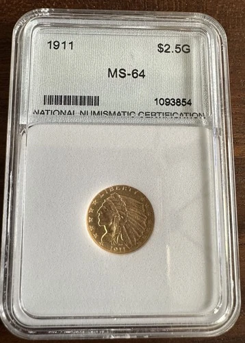 1911 $2.5 Gold Indian Head Quarter Eagle - Clean with Great Luster!