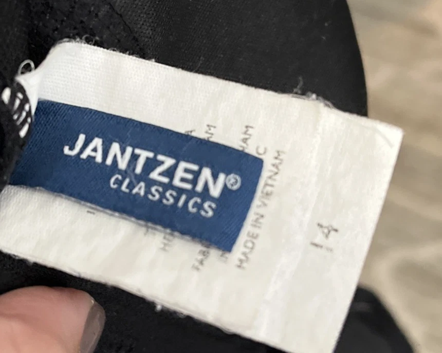 Traje de baño Jantzen de una pieza para mujer negro 14 liso sin mangas Foto 2 de 4