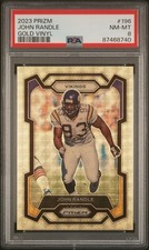 2023 Panini Prizm John Randle Gold Vinyl Prizm /5 PSA 8 #196 Vikings SSP