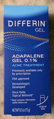 Differin Gel Adapalene Gel 0.1% Acne Treatment 0.5Oz Exp 08/2028