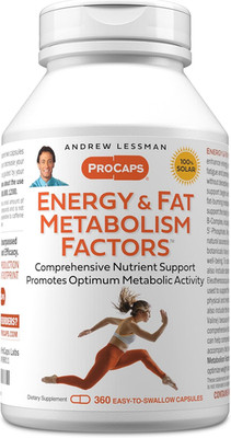 Energy and Fat Metabolism Factors 360 Capsules - Promotes Optimum Fat Burning an
