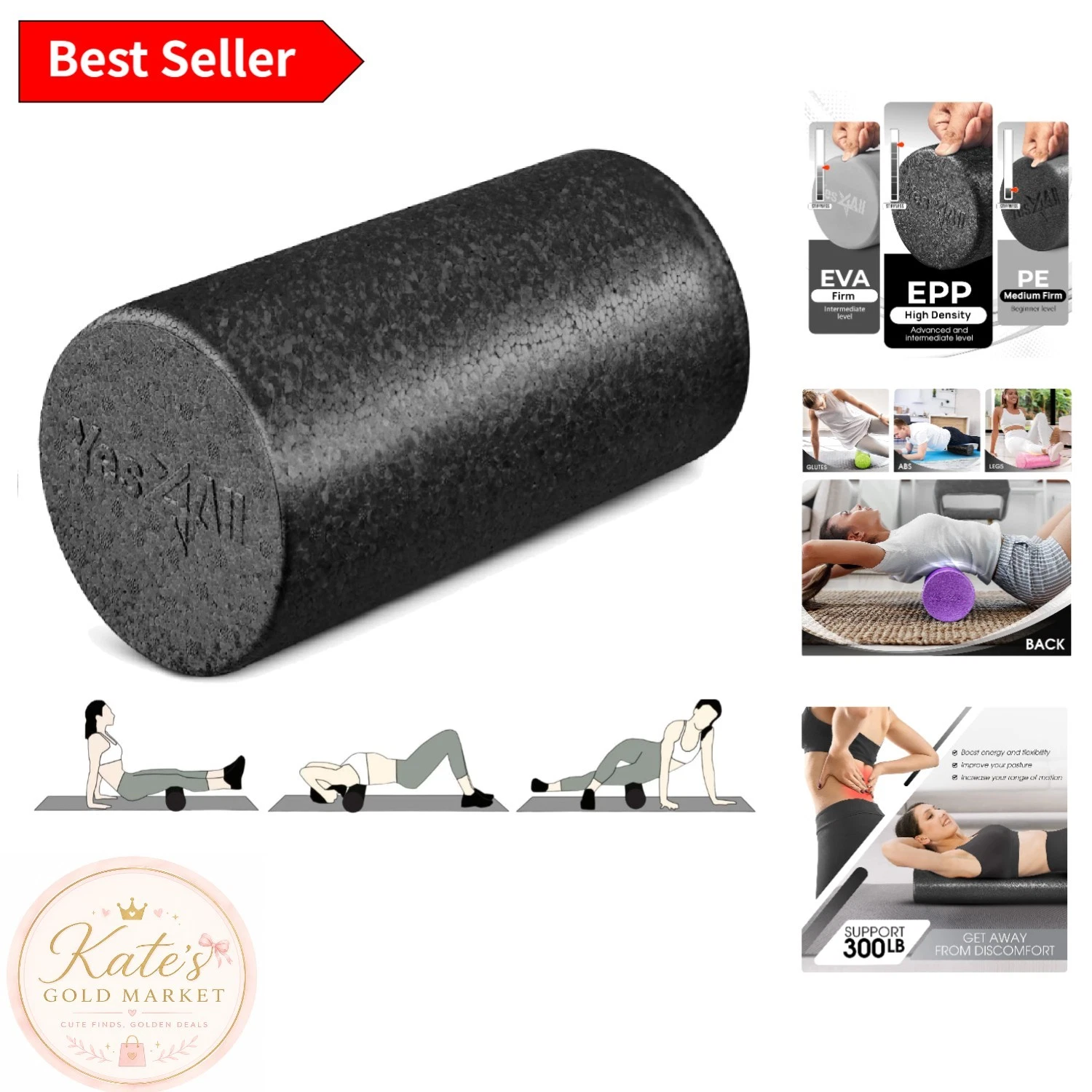Compact 12-Inch High-Density Foam Roller for Enhanced Flexibility & Pain Relief