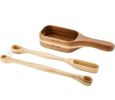 Mad Hungry 3 Piece Acacia Wood Measuring Spoon Set - NEW