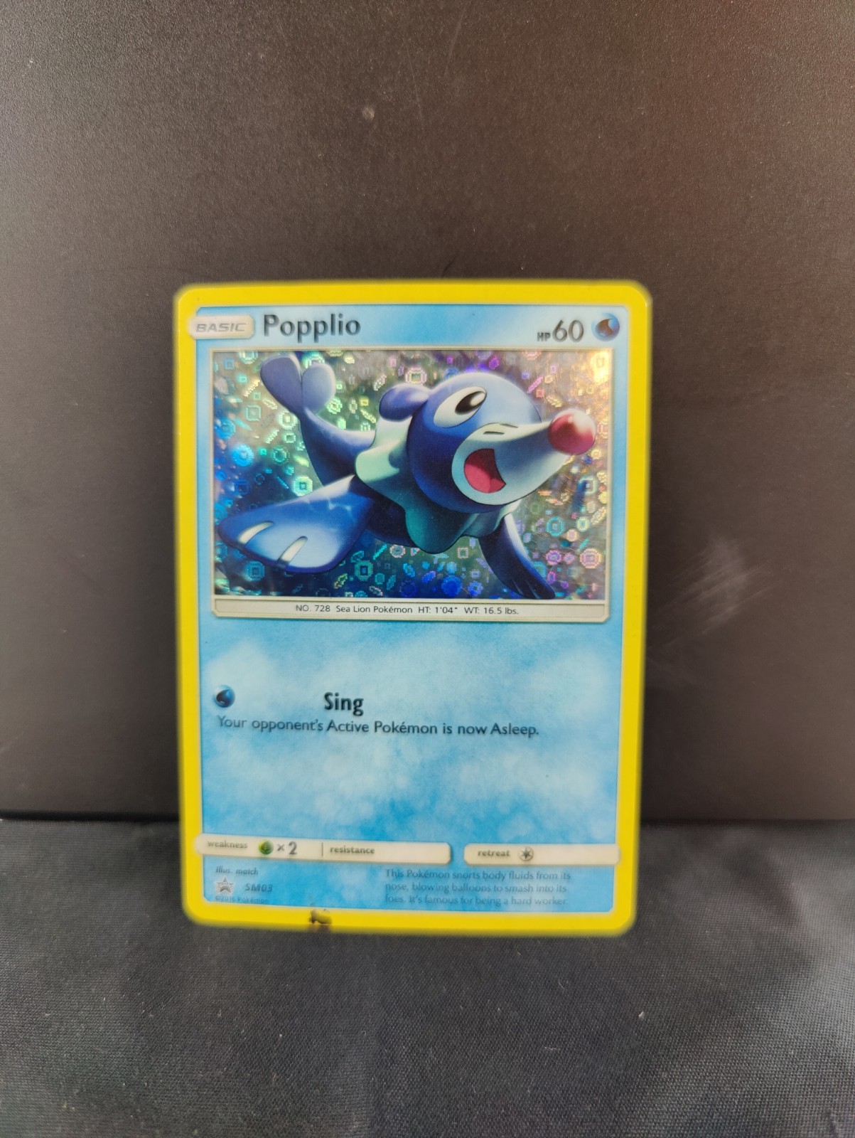 POKEMON POPPLIO SM03 PROMO BLACK STAR HOLOFOIL GENERAL MILLS LP CARD 