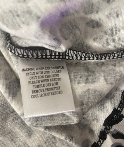 FRENCH LAUNDRY Black White Cheetah Print & Polka Dot Cami Camisole Tops Sz L NWT - Picture 14 of 16