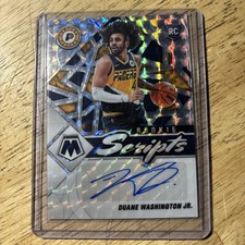 2021-22 Mosaic Duane Washington Jr Mosaic Prizm Rookie Scripts Auto #RS-DWJ